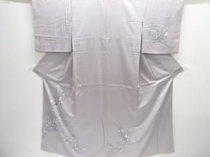 流水に枝葉模様訪問着